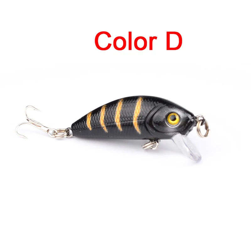 Pesca Spinning Lure Set, Artificial Wobbler Lures, Isca de plástico rígido, Equipamento de pesca, 3D Eyes, 50mm, 3,6g