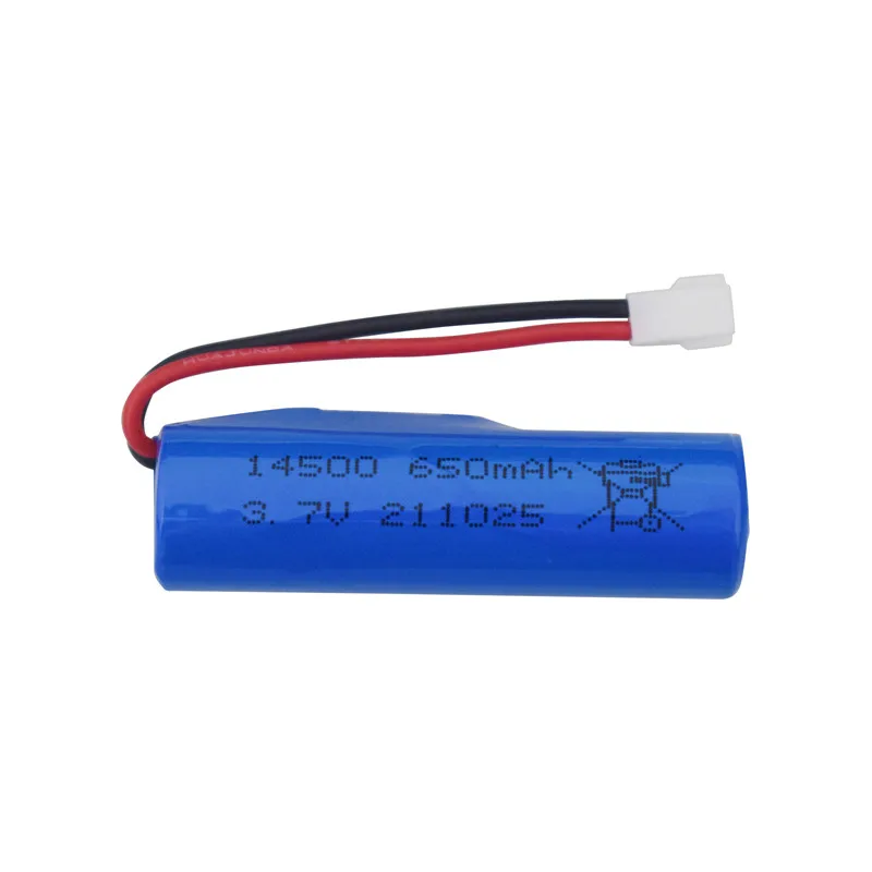 2 pces 3.7v 650mah bateria de lítio com cabo de carregamento usb para syma q9 h126 h131 h118 rh701 rc barco de alta velocidade iate brinquedo