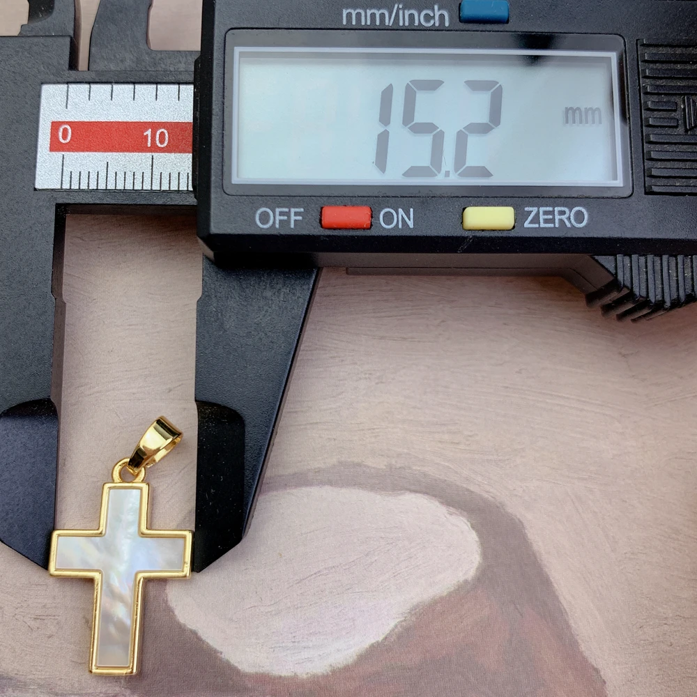 Natural White Mother of Pearl Shell Classic Cross Pendants Charms For DIY Jewelry Making Necklace Bracelet Women Accessories