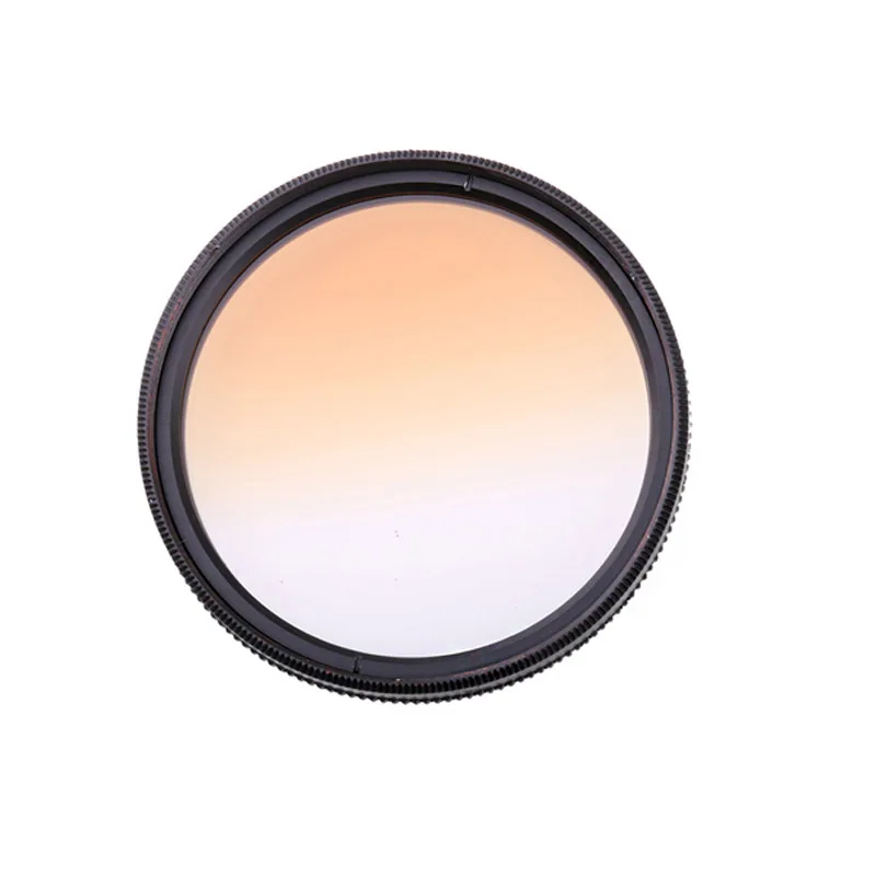 تخرج تدريجيا اللون DSLR كاميرا عدسة تصفية 49 مللي متر 52 مللي متر 55 مللي متر 58 مللي متر 62 مللي متر 67 مللي متر 72 مللي متر 77 مللي متر الأزرق أحمر برتقالي عدسة تصفية