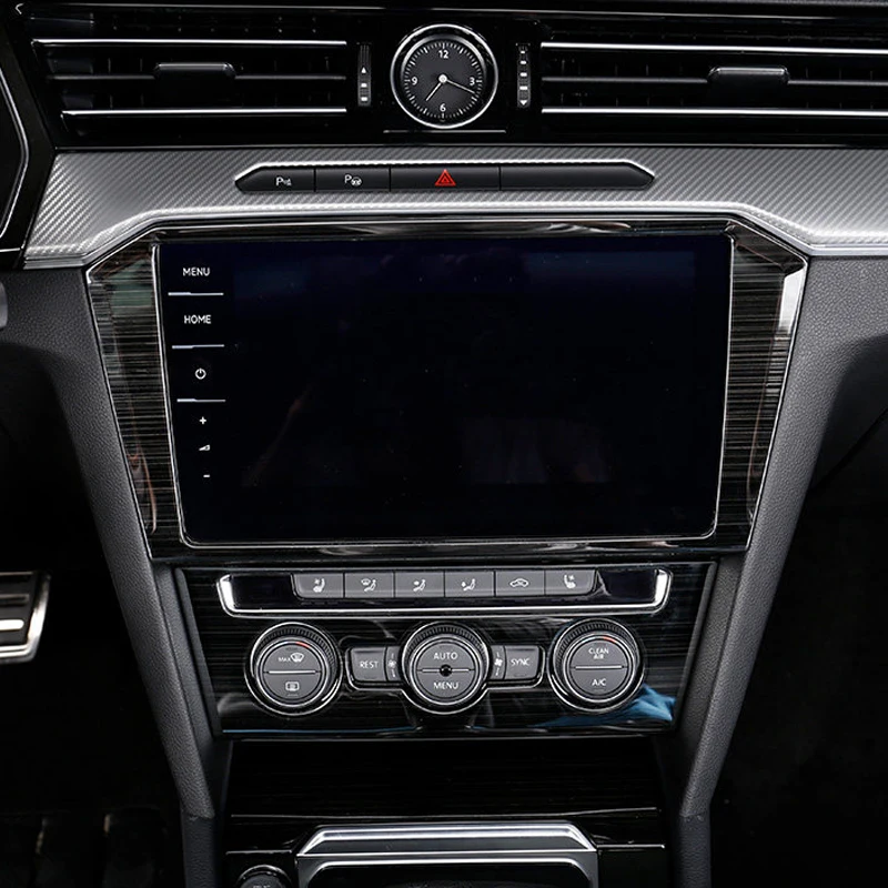 For VW Volkswagen Passat B8 / Arteon / Wagon 2017-2022 Stainless 9.25“ GPS Screen Navigation Frame Trim Sticker Car styling
