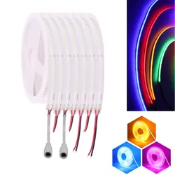 FCOB LED Strip Light 320/384Chips High Density IP20 Cuttable Flexible COB LEDs Tape Ribbon Lights DC12V RA90 Warm White Linear