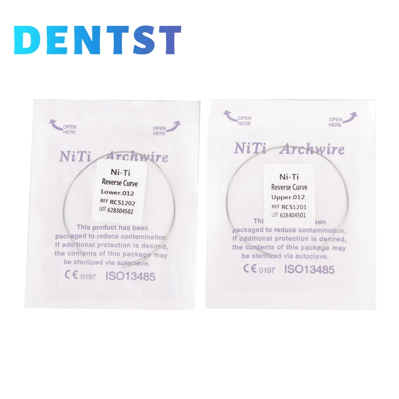 Dentst Dental Orthodontic Reverse Curve Round Arch Wires Super Elastic Dentistry NITI Alloy True Form 10 Packs 2PCS/Pack odontol