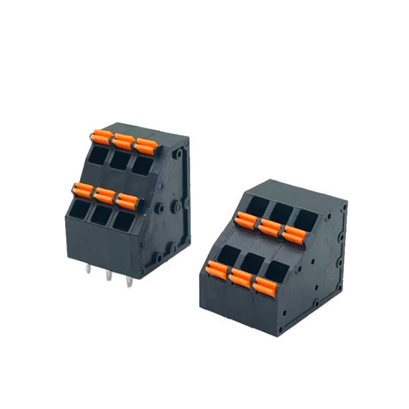 10pcs  KF736H Screw-free terminal KFM736H-5.0mm pitch double-row wiring spring type push-type high and low position