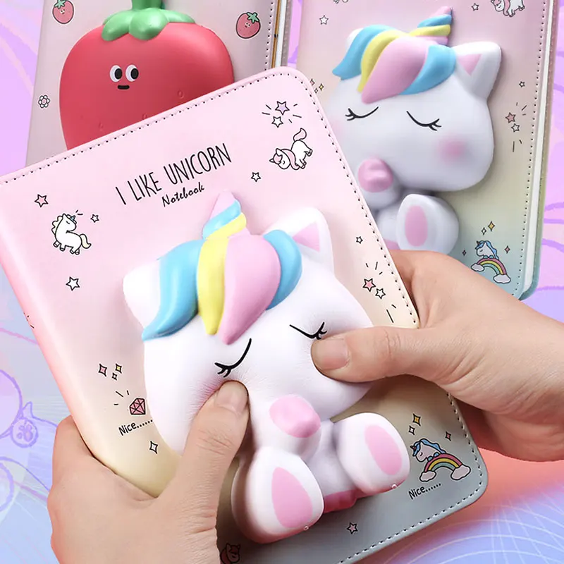 

Yiwi 3D Unicorn Decompression Notebook Bunny Student Planner Color Pages Diary With Gifts Packing