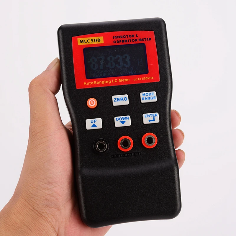 

High Precision Digital Capacitance Inductance Meter Auto-ranging Component Tester 500KH LC RC Oscillation Inductance Multimeter