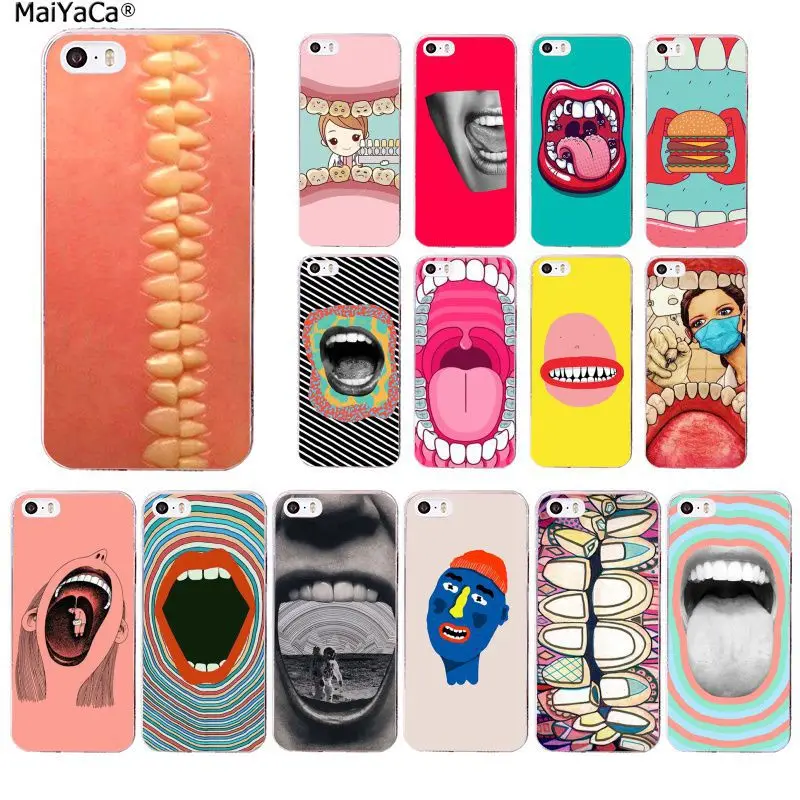 

MaiYaCa Cute Lovely Wisdom Teeth Dentist Tooth Phone Cover for Apple iphone 11 pro 8 7 66S Plus X XS MAX 5S SE XR