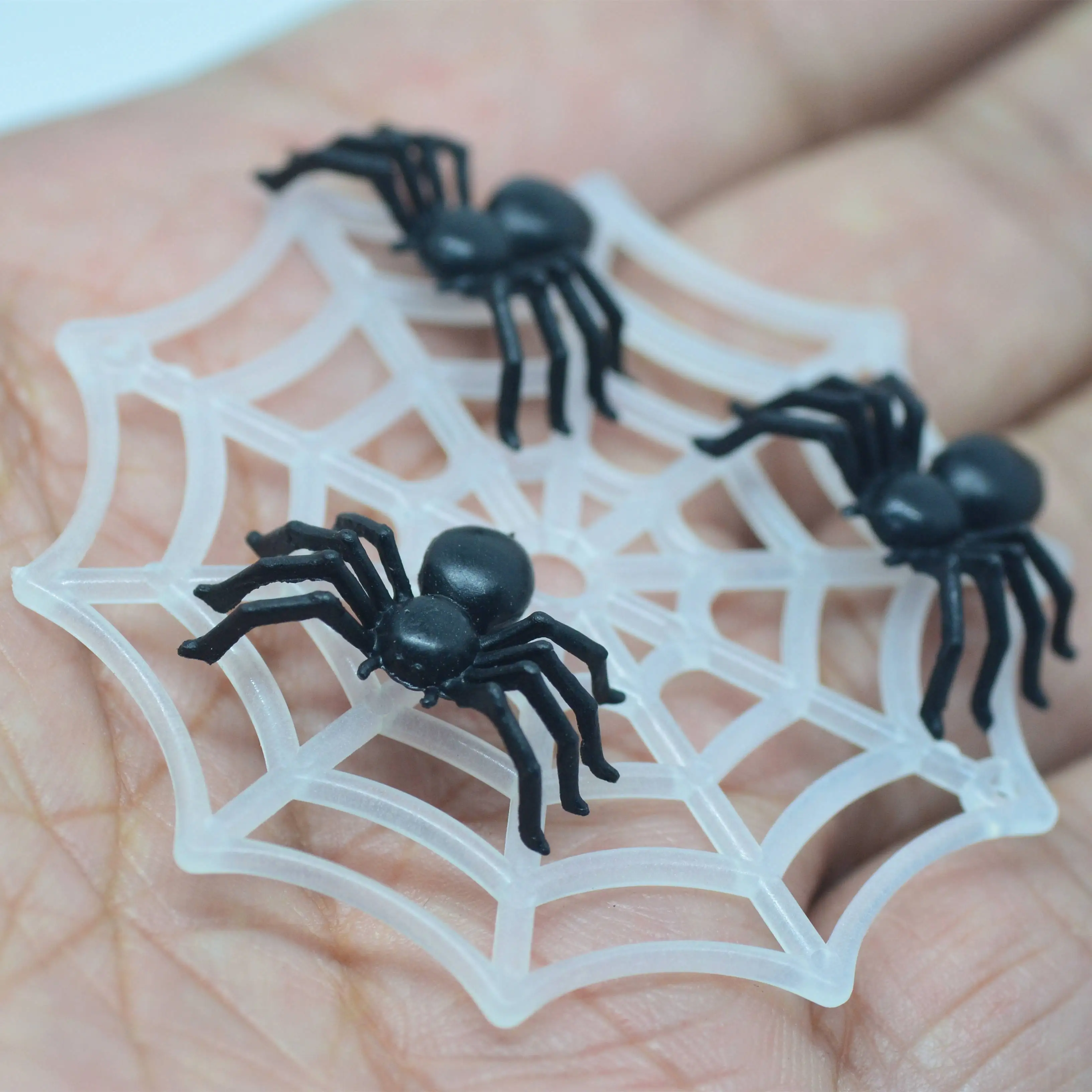 Halloween Spider & Bat Miniatures, Party Decoration Supplies,Scrapbook Embellishments,Halloween Paper Crafts Materials