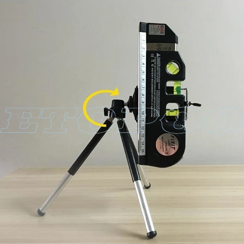 4 in 1 Accurate Multipurpose Laser Level Lever with tripod Cross Projects Horizontal Vertical Laser Light Beam Measure Tape