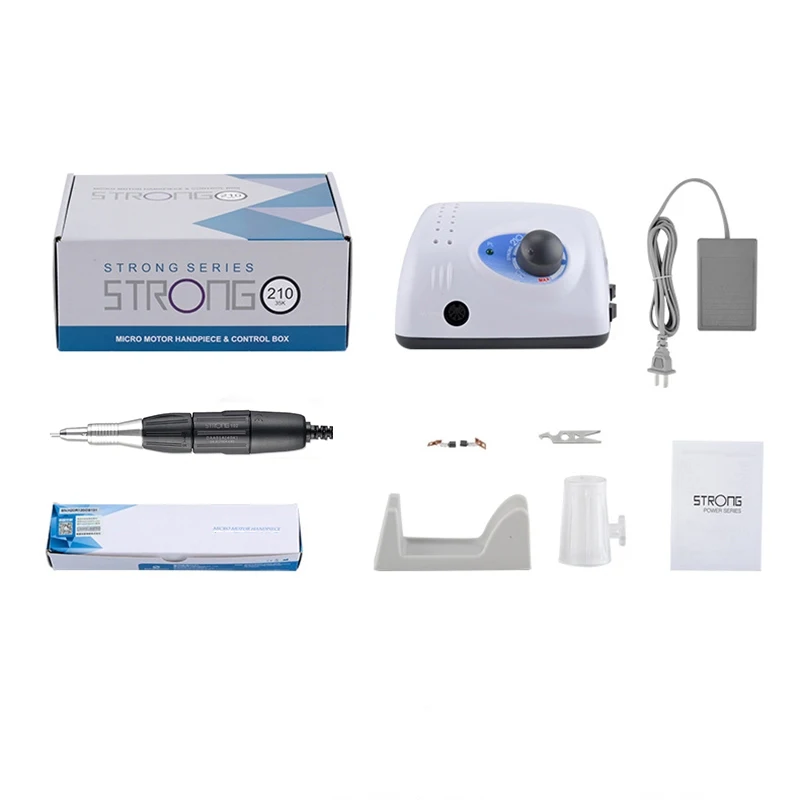 Forte 210 102 perceuse à ongles électrique professionnelle 35000 tr/min avec couteaux Machine de manucure équipement de vernis à ongles lime à ongles