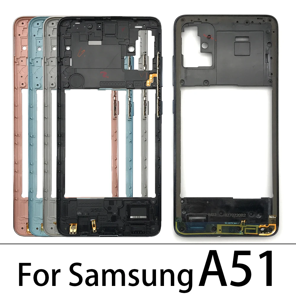 Carcasa de Marco medio para móvil, piezas de repuesto para Samsung A51, A515, A515F, A71, A715, A715F, A20, A50, novedad