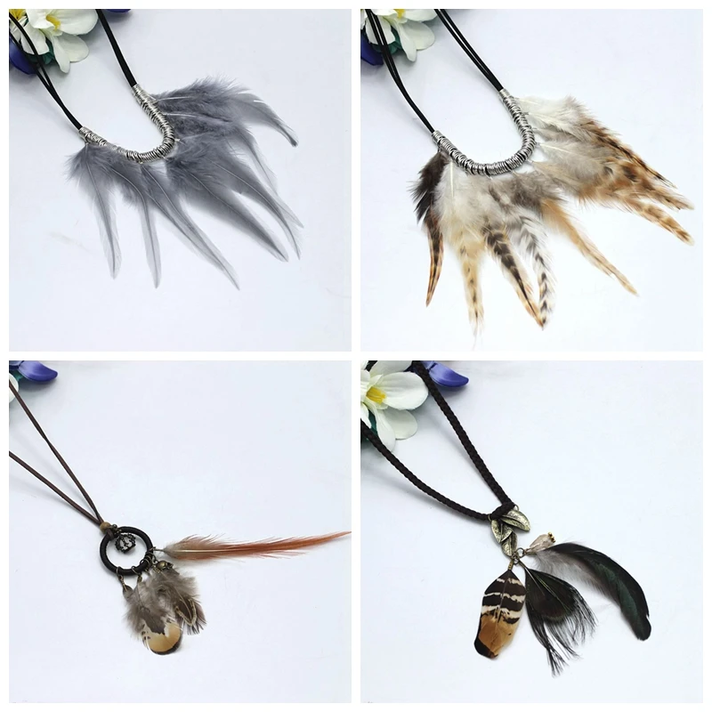 Promotions !! Very Cheaper !! Feather Necklace Women Jewelry Vintage Statement Collars Female Bijoux N15614-15615-15616-15617