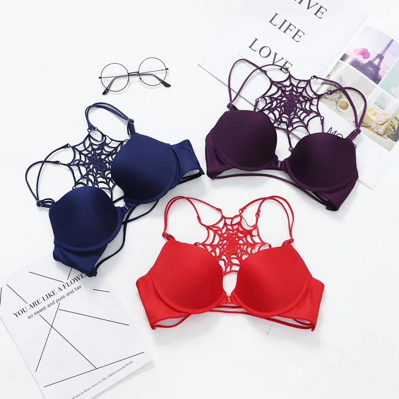 Front and the back cobweb bra band back cross come back bra Come on the air permeability of seamless gatheThe br Underwear women