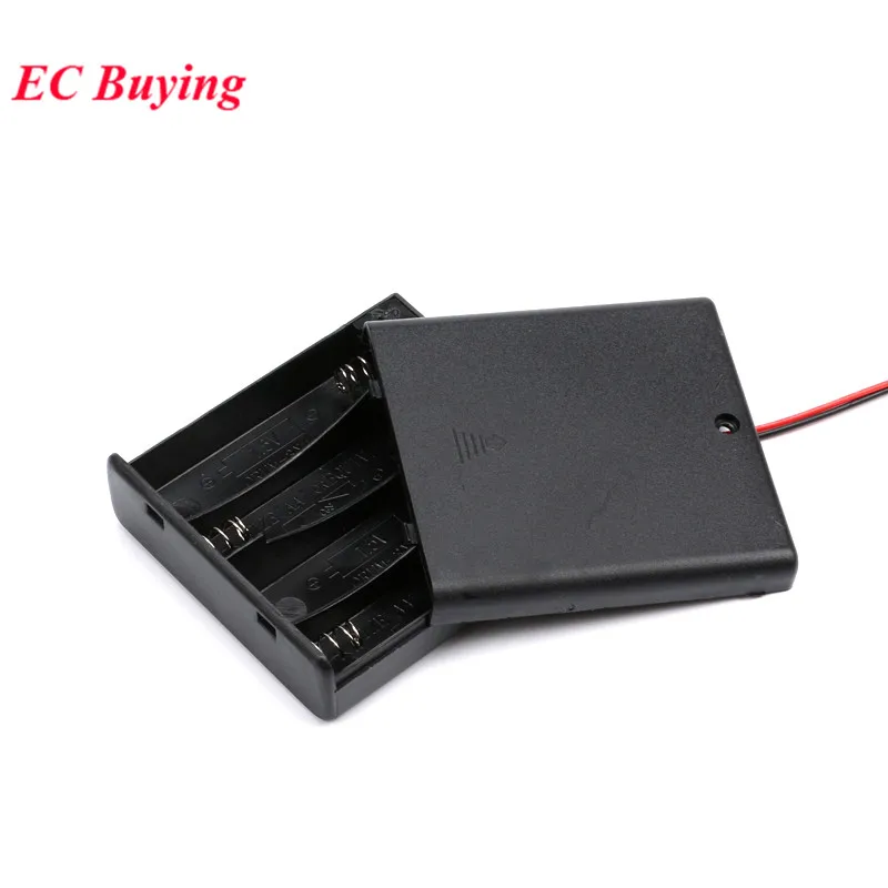 2/3/4/8*AA Battery Cover Storage Holder Case Box Container Cell Box With NO/OFF Button For AA Battery Holder DIY