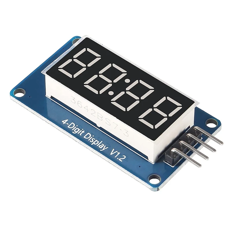 6PCS 4 Digits 7 Segment Digital Tube TM1637 LED Display Module I2C with Clock Display for Arduino and Raspberry Pi