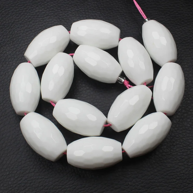 Faceted white porcelain agates Oval beads per strand,DIY Jewelry Making ! We provide mixed wholesale for all items !