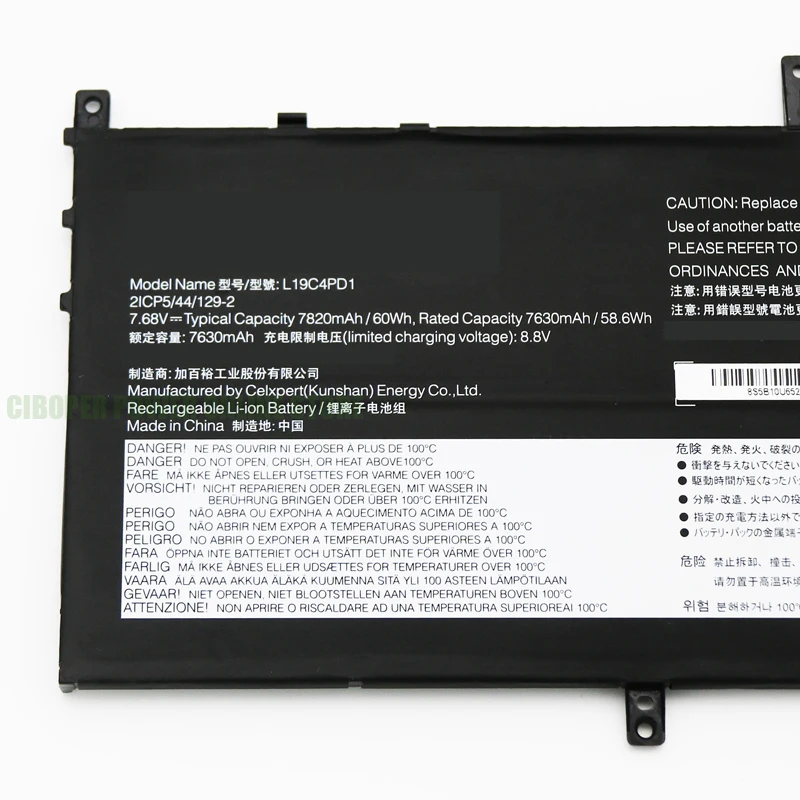 Original quality Laptop Battery L19C4PD1 L19D4PD1 L19M4PD1 L19L4PD1 5B10U65274 5B10U65275 SB10W67395 For C640 13 C640