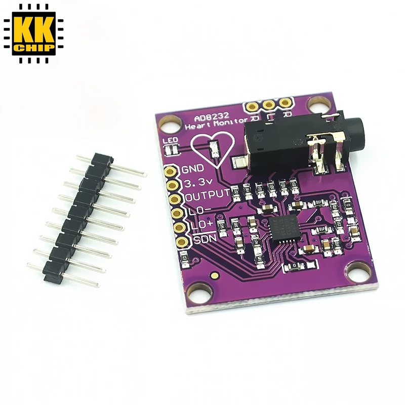 Moniteur de fréquence cardiaque ECG AD8232, mesure physiologique, Module de capteur de pouls, simple plomb, Kit de bricolage pour Arduino