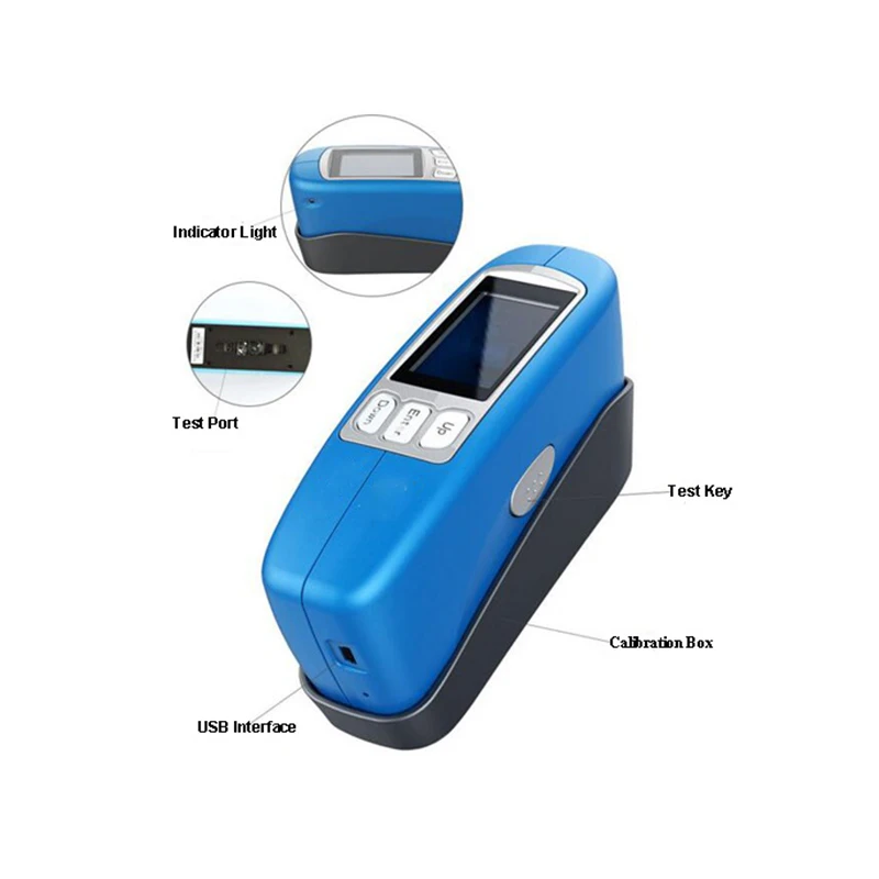 Tri-angle Gloss Meter CS-380,High- Precision 20/60/85 Degree Portable Glossmeter,For Car Paint,Furniture,Rubber,Paper,Film