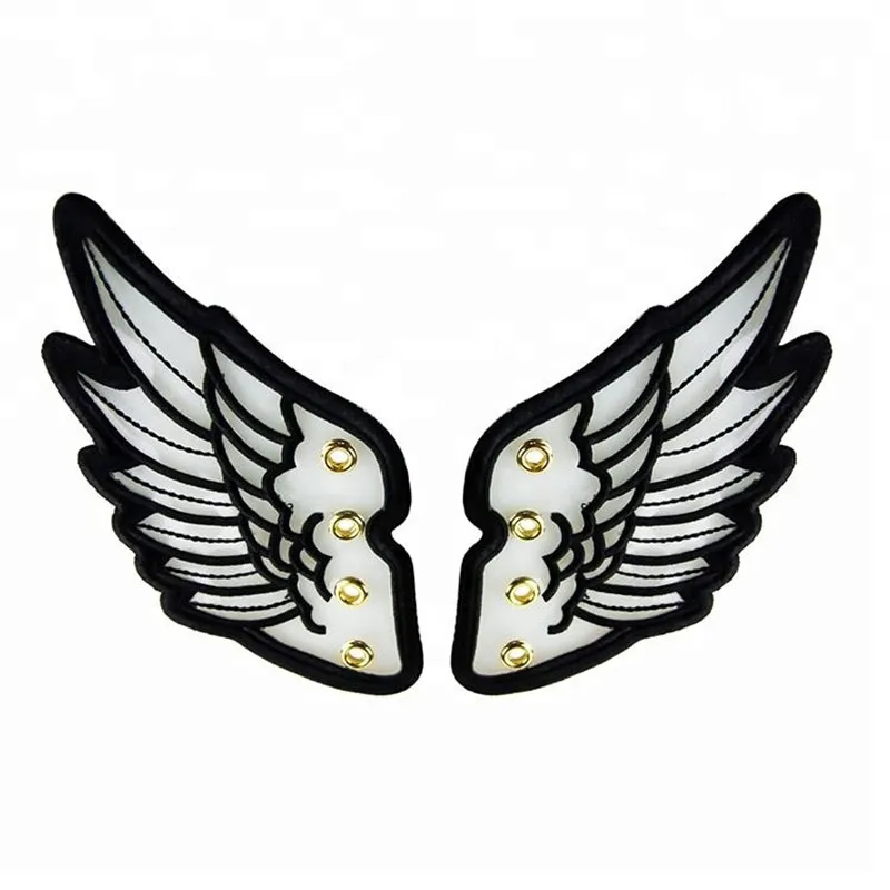 Personality Punk Shoes Wings Accessories Black Transparent Angel Wings for Ice Skates Shoes Sneakers DIY Shoe Wings Decorations