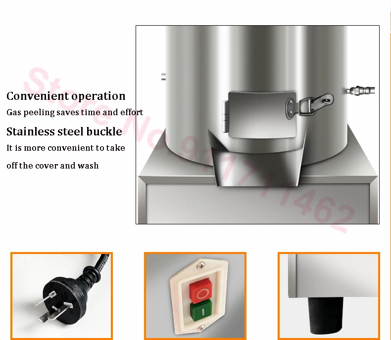 กระเทียม Peeling เครื่องเชิงพาณิชย์ไฟฟ้ากระเทียม Peeler เครื่องสแตนเลสสตีลกระเทียมผิวถอดอุปกรณ์