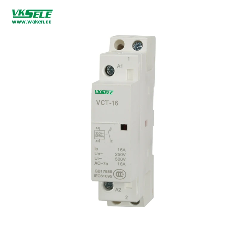 VCT/BCH8 series 16A 20A 25A 40A 63A 1 Pole 1 NO or NC household contactor magnetic contatcor