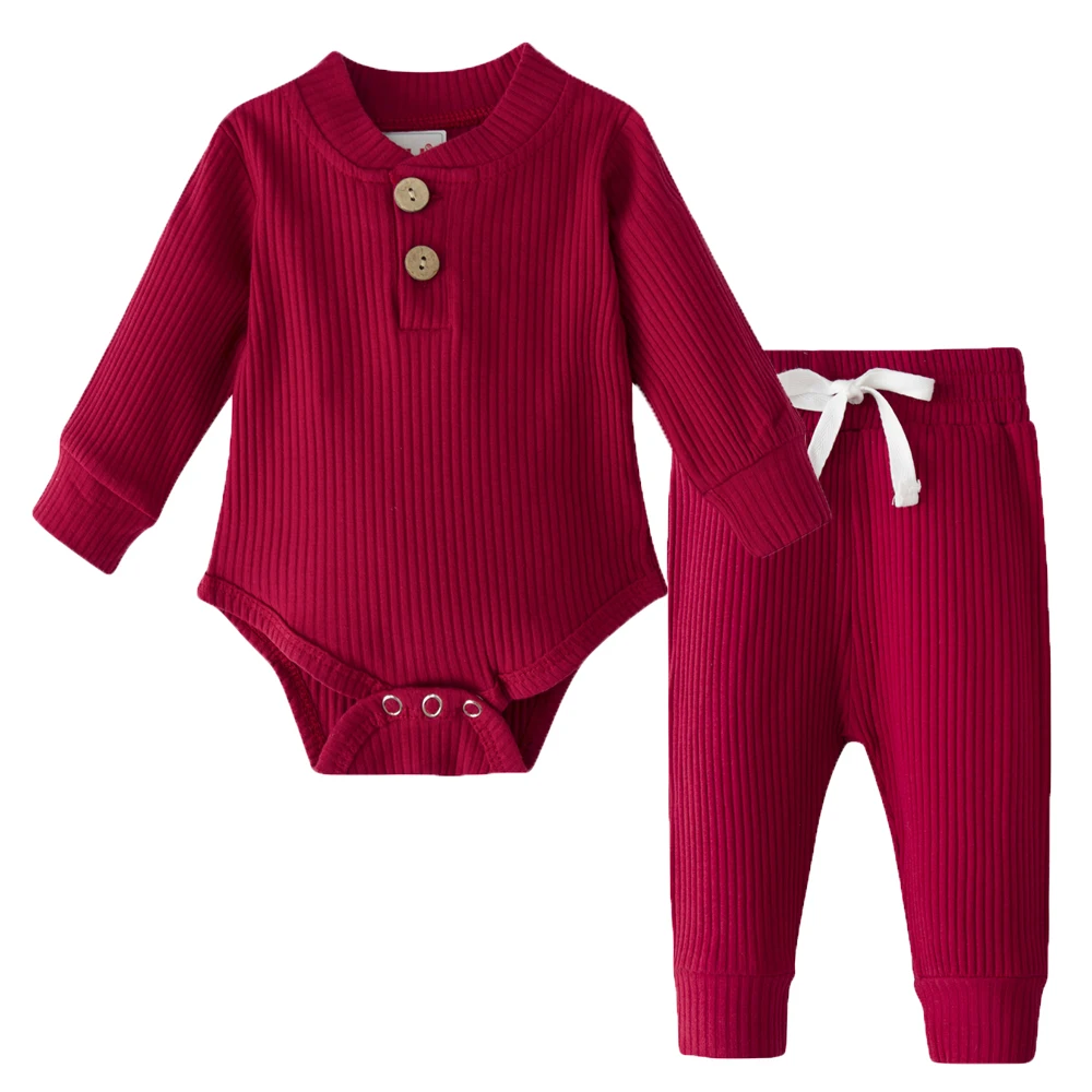 LZH Spring Newborn Baby Boy Girl Clothes Christmas Bodysuit Romper Tops + Pant 2pcs Sets Long Sleeve Suit Infant Clothing Outfit