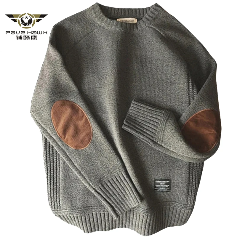 Sweater For Men Autumn Winter Printed Knitted Tops Long Sleeve Retro Casual Style Stripe Pullover Jumpers Male Warm Sweaters