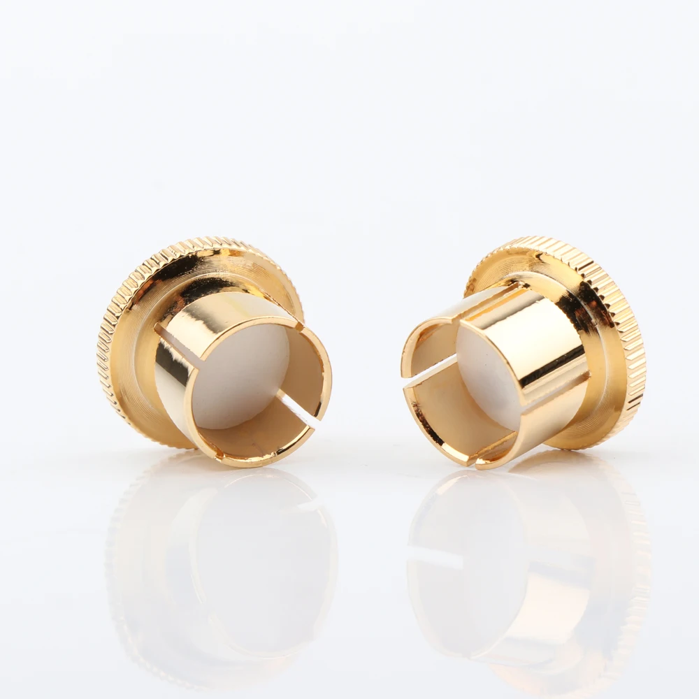 Gratis Pengiriman 12 Buah Sumbat Kebisingan 24K Tutup RCA Tembaga Berlapis Emas Kualitas Terbaik Di Bawah Inset CA7002(G)