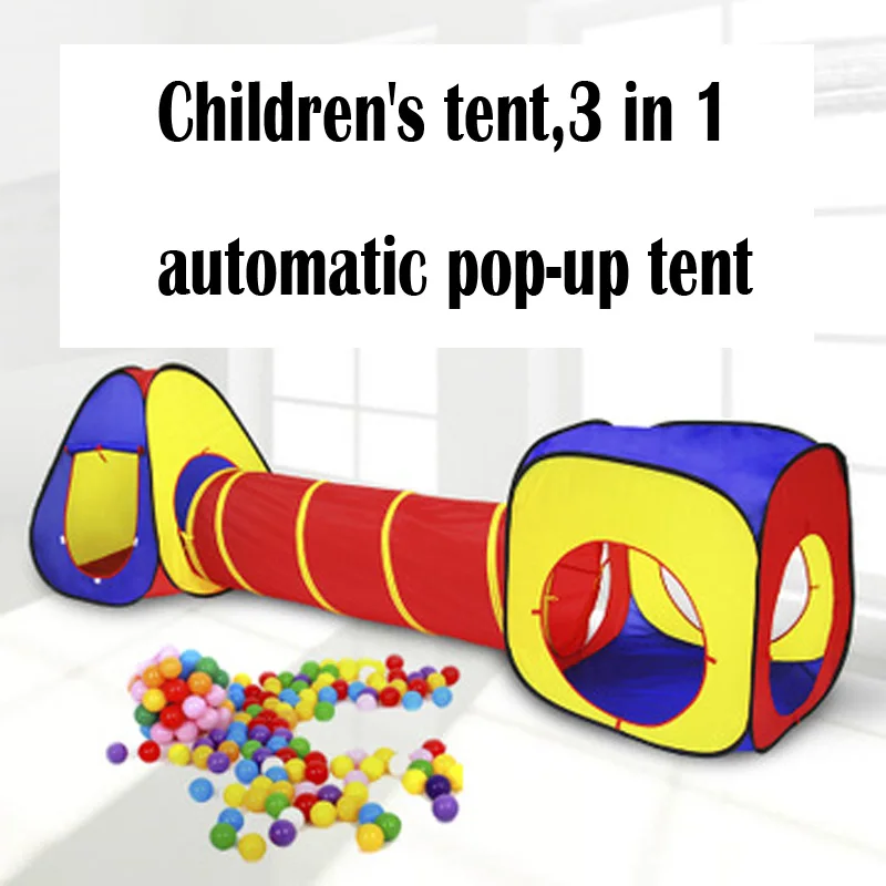 

3 in 1Children's Tent Play House Ball Pool Portable Children Tipi Tents with Crawling Tunnel Pool Ball Pit House Kids Tent Gifts