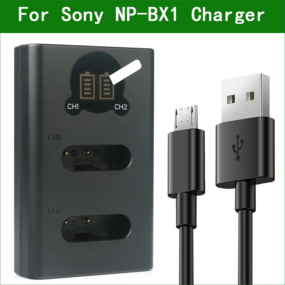 NP-BX1 NP BX1 NPBX1 Dual USB Battery Charger for Sony DSC- HX400V HX50V HX60V HX90V RX1 RX1R RX1RM2 FDR-X1000V X3000 HX350 HX400