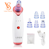 Professional 5 Head Pore Cleanser Vacuum Suction Face Deep Nose Cleaner Blackhead Remover Pimple Comedone Extractor Tool