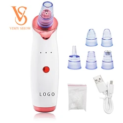 Professionele 5 Head Pore Cleanser Vacuüm Zuig Gezicht Deep Neus Cleaner Comedondrukker Puistje Comedo Extractor Tool