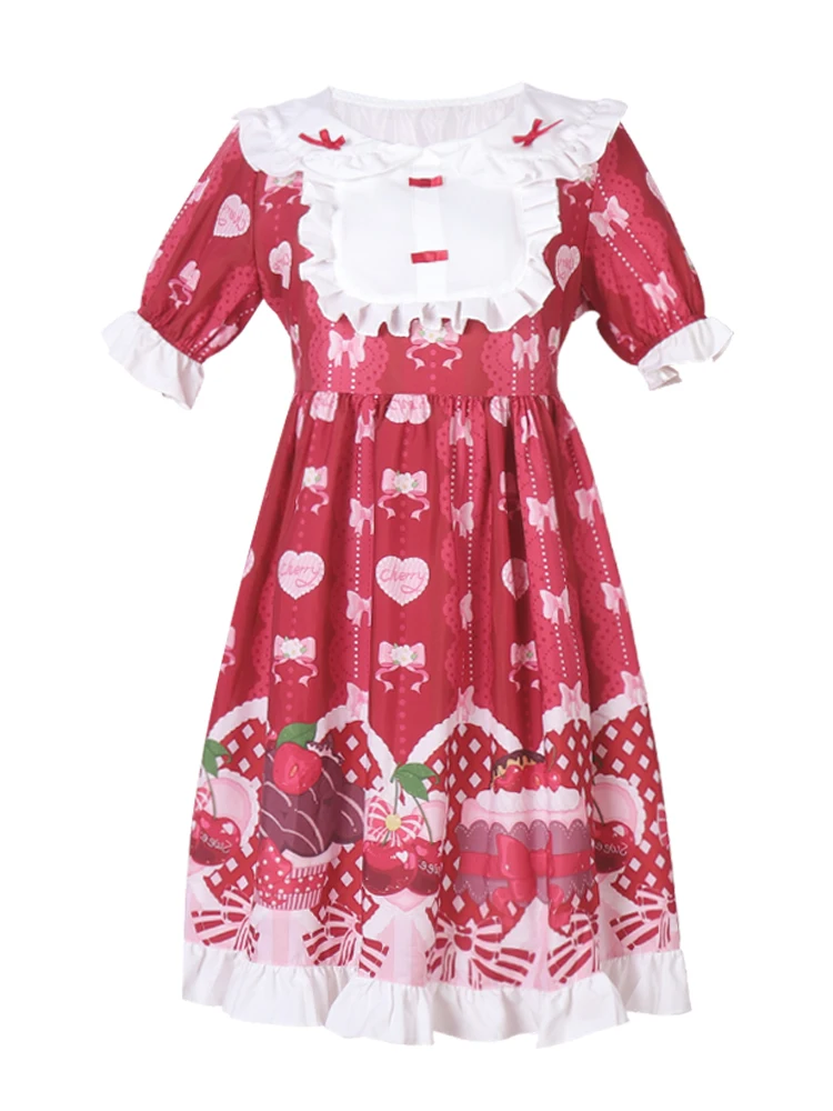 Lolita Style 2019 Summer New Japanese Sweet Vintage Dress Kawaii Princess Dress Cos Tea Party Loli Dress Party Vestidos