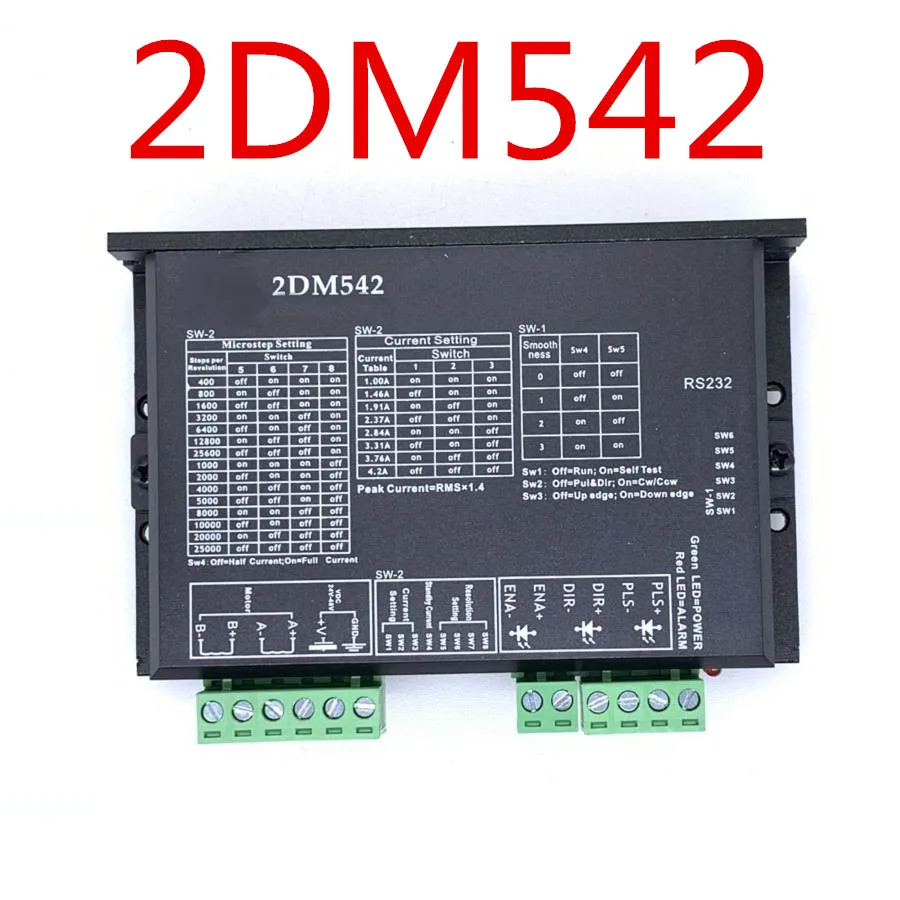 Stepper Motor Driver 2DM542 2 Phase Output 4A For 57mm4 2mm Motor 24-48VDC NEWCARVE