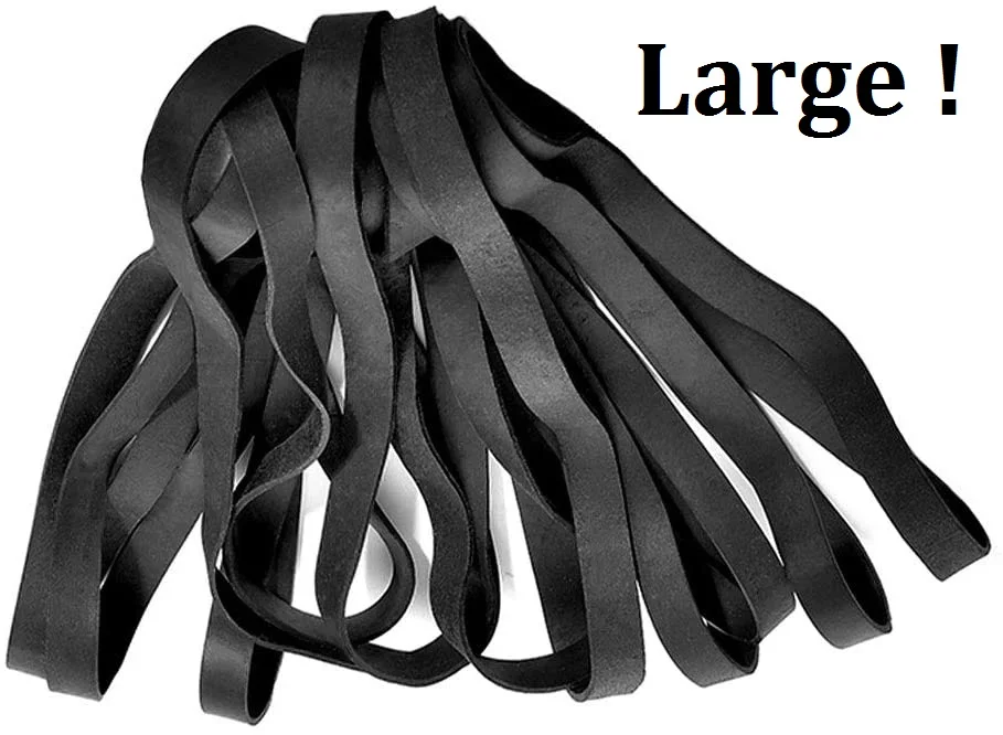 

Flat Length 28cm Extra Large Elastic Black Rubber Bands For Packing Packaging 5/10/20 - You Choose Quantity