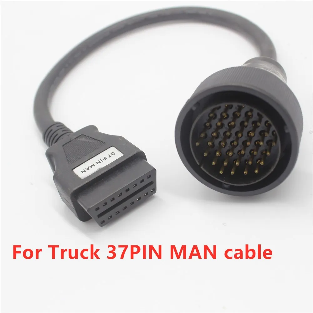 

A Truck 37pin OBD Male Cable for Man Vehicle 37Pin Adapter To 16 Pin Obd2 Female Interface for TCS CDP+ Diagnostic Scanner