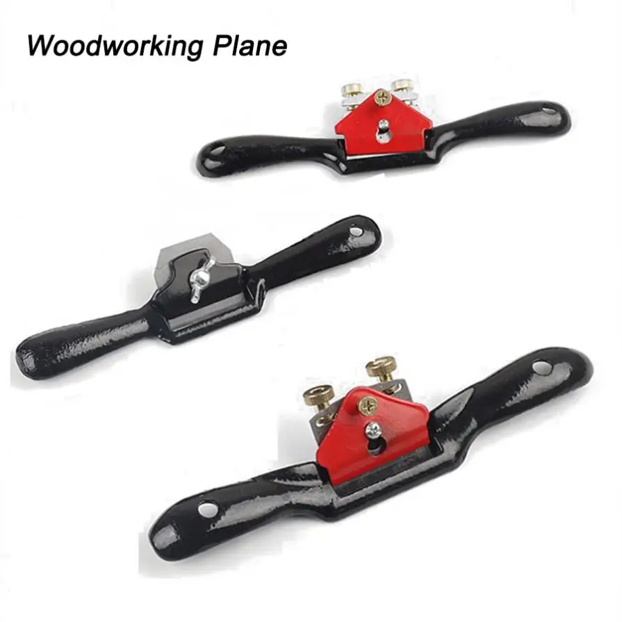 Adjustable Hand Plane Spokeshave Woodworking Hand Planer Trimming Hand Tools Wood Hand Cutting Edge Chisel Tool with Screw/Blade