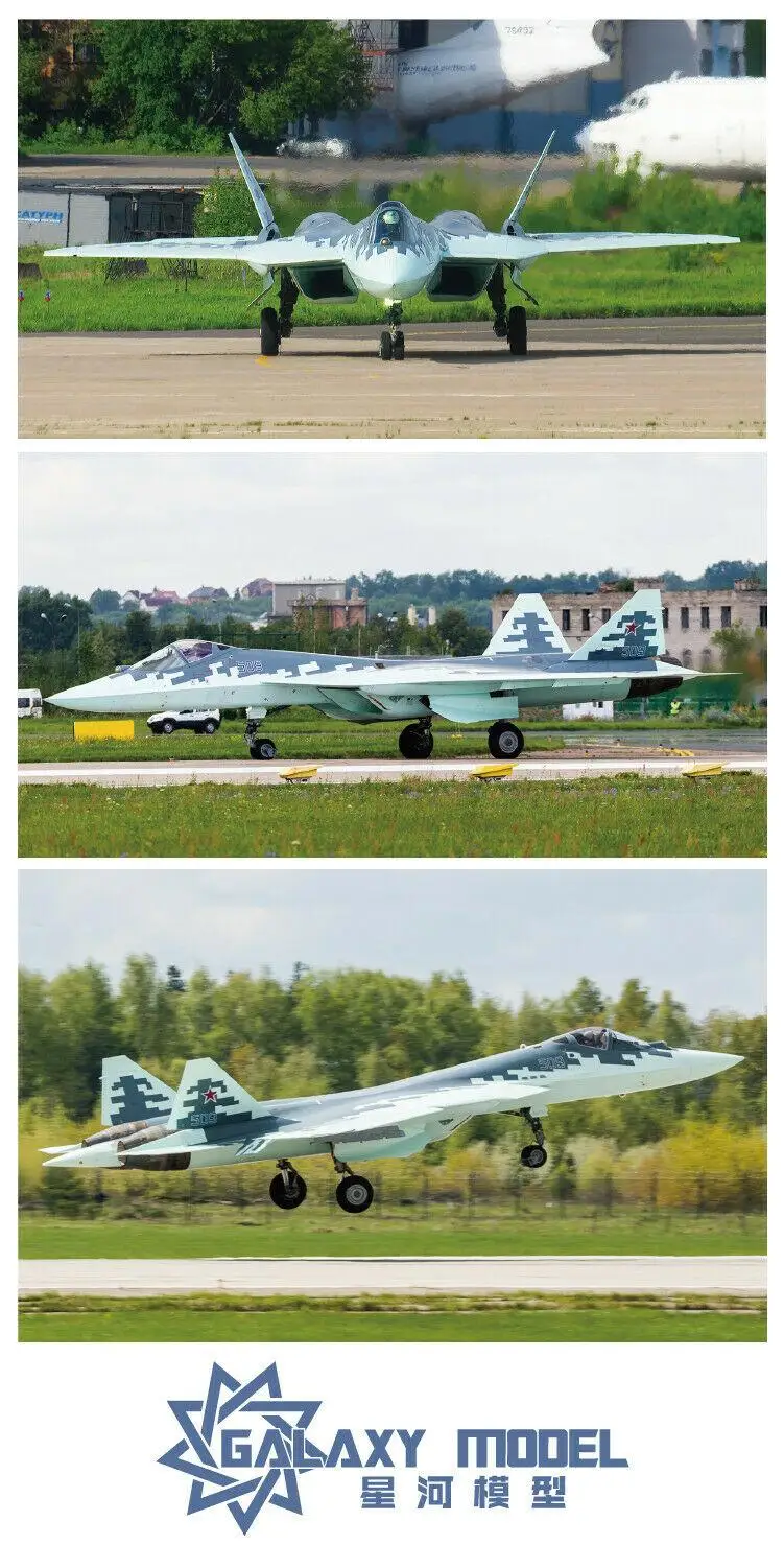 GALAXY Model D48021 1/48 Su-57 Fighter Color Separation & Camouflage Mask for Zvezda 4824