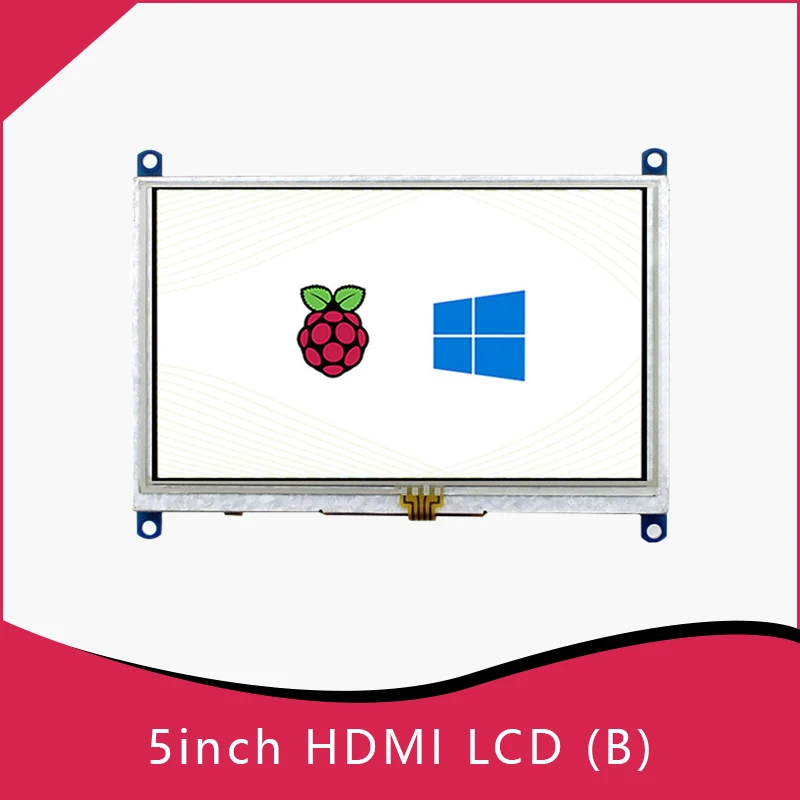 Waveshare-pantalla táctil Raspberry Pi de 5/5, 5 pulgadas, pantalla LCD HDMI, funciona con Raspberry Pi 4/3/2 Jetson NANO