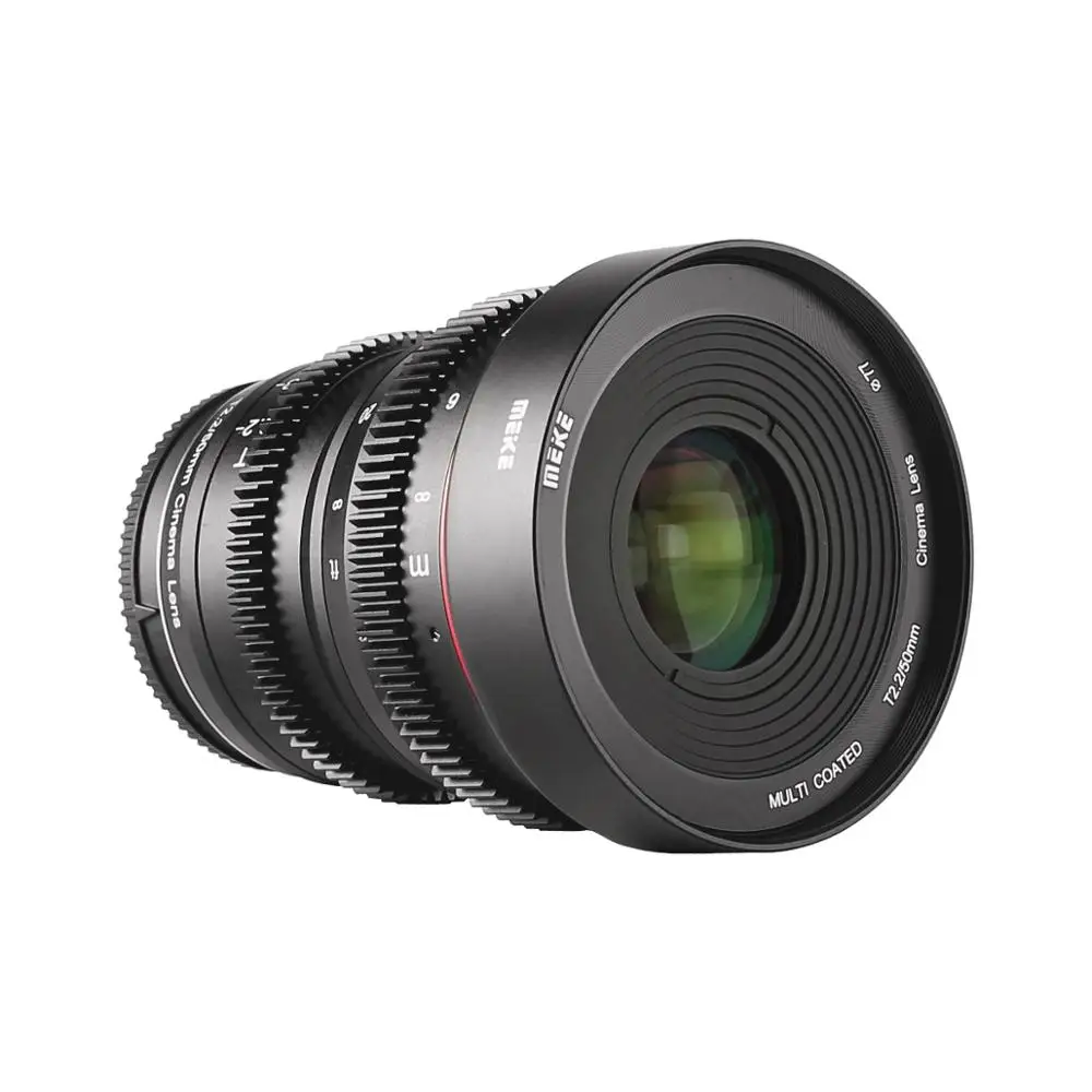 

Meike 50 мм T2.2 Большая диафрагма ручной фокус Prime Cine Lens для Fuji X / Sony E / Olympus Panasonic M43 /Canon RF mount cameras