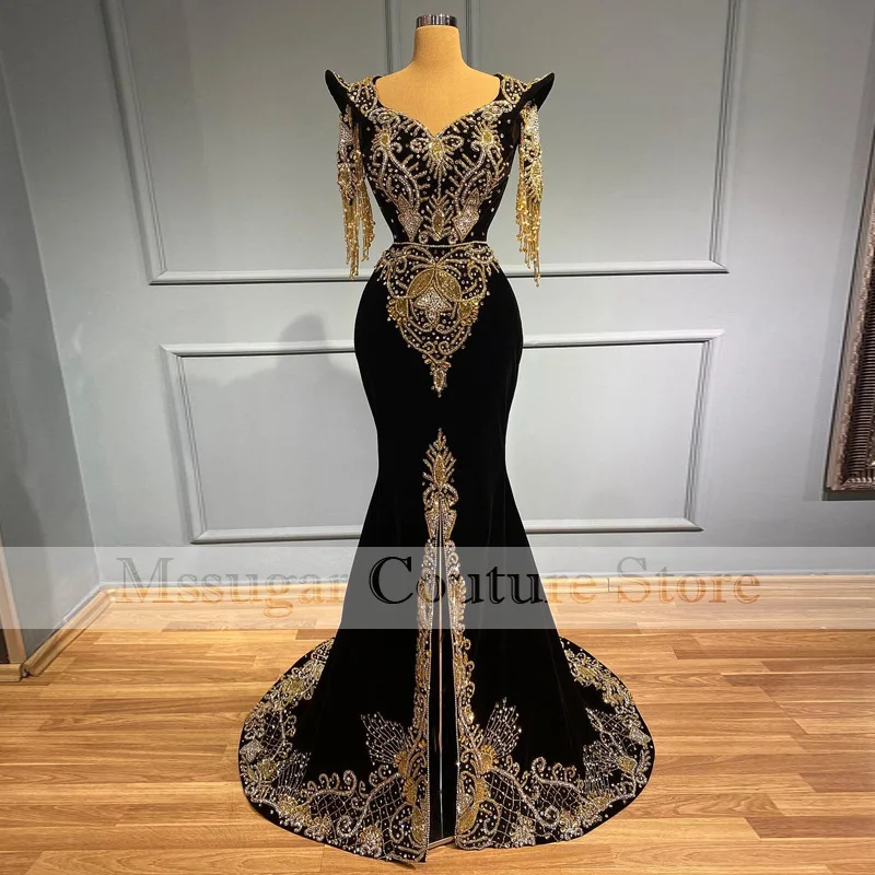 

2023 Luxury Mermaid Evening Dresses Beading Appliques Celebrity Dress for Women Custom Made Vestidos De Novia