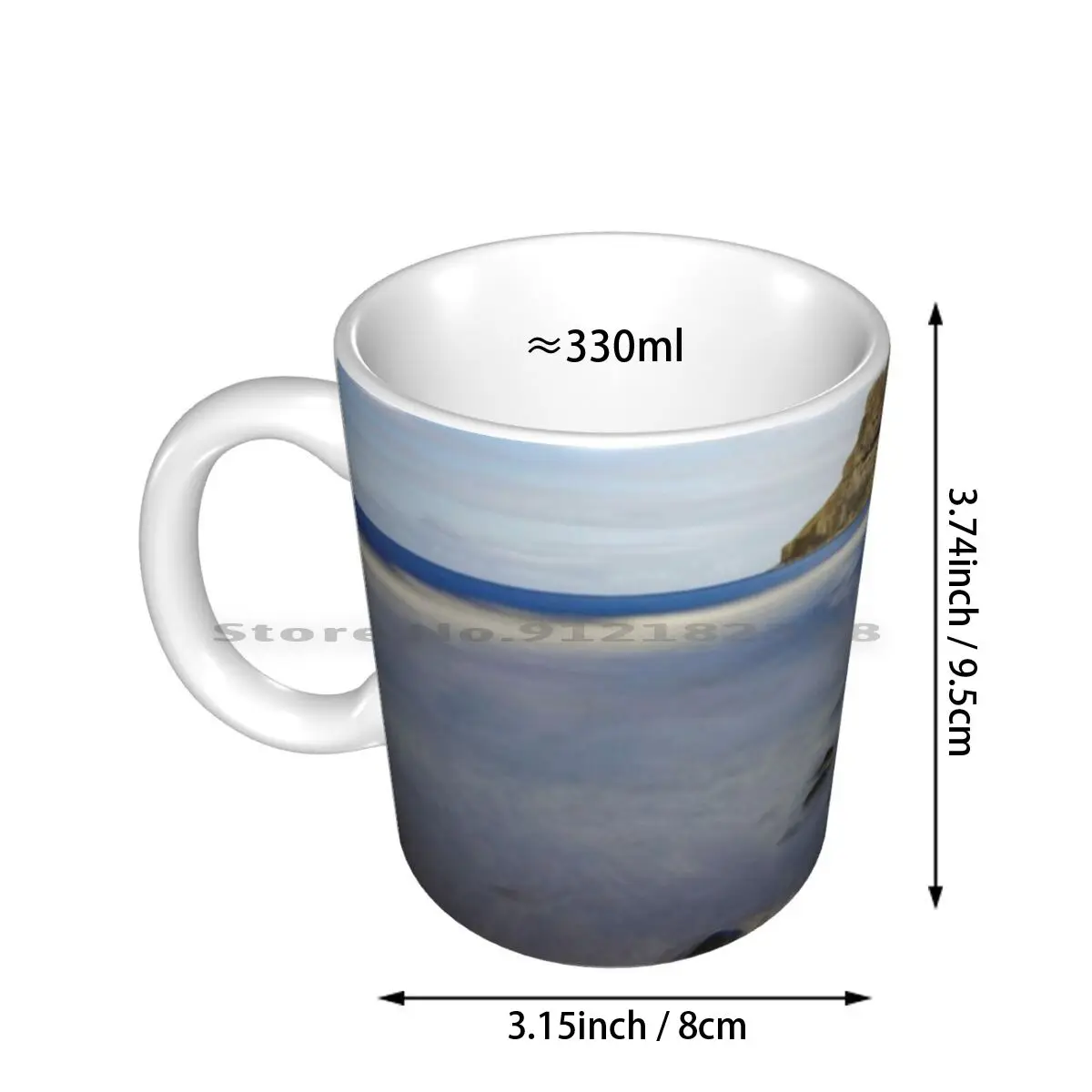 Talisker Bay And Waterfall Ceramic Mugs Coffee Cups Milk Tea Mug Azure Water Bay Beach Black Sand Blue Sky Canon 5d3 Cliffs