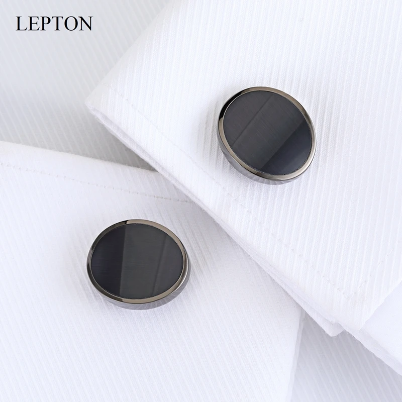 أزرار أكمام حجرية للرجال LEPTON منخفضة المفتاح فاخرة سهرة عين القط أزرار أكمام رسمية لعيد الأب/الحبيب/الأصدقاء/الزفاف/الذكرى السنوية