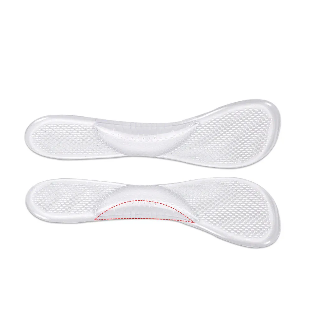 Soft Rubber Particles Foot Arch Female Seven-point Pad Anti-cocoon Foot Arch Support Flat Female Transparent PU High Heel Insole