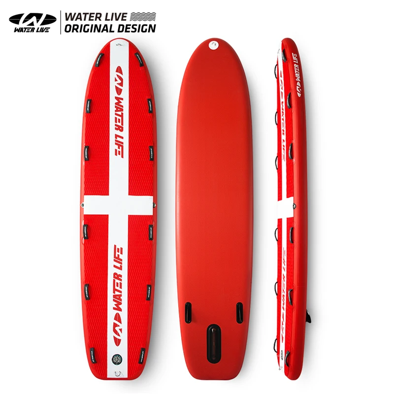 

WATERLIVE SUP Board Paddle Board Inflatable Sapboard Surfboard Stand Up Paddle Board 12'x32"x6" Professional Rescue SUP Board