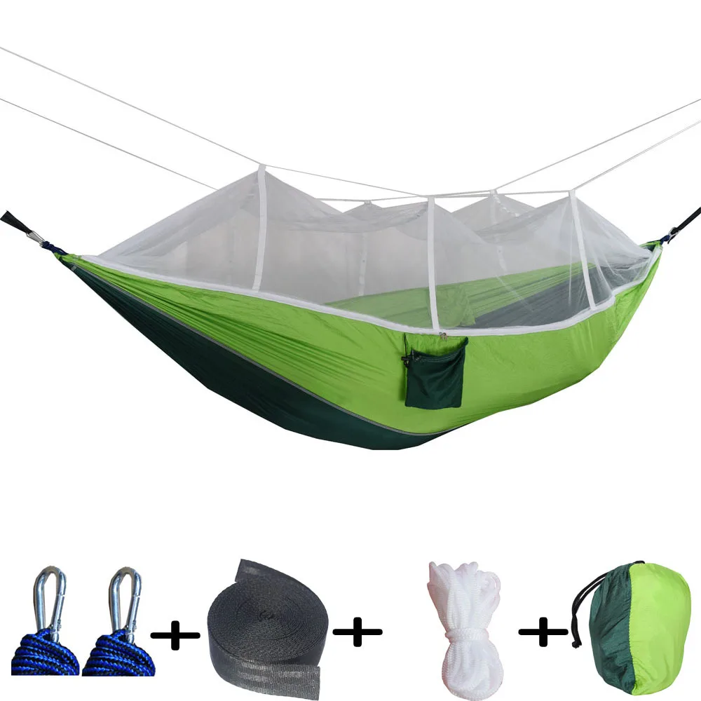 

Ultralight Parachute Hammock With Hunting Mosquito Net Double Person Sleeping Bed Outdoor Camping Portable Hammock Hamac Amaca