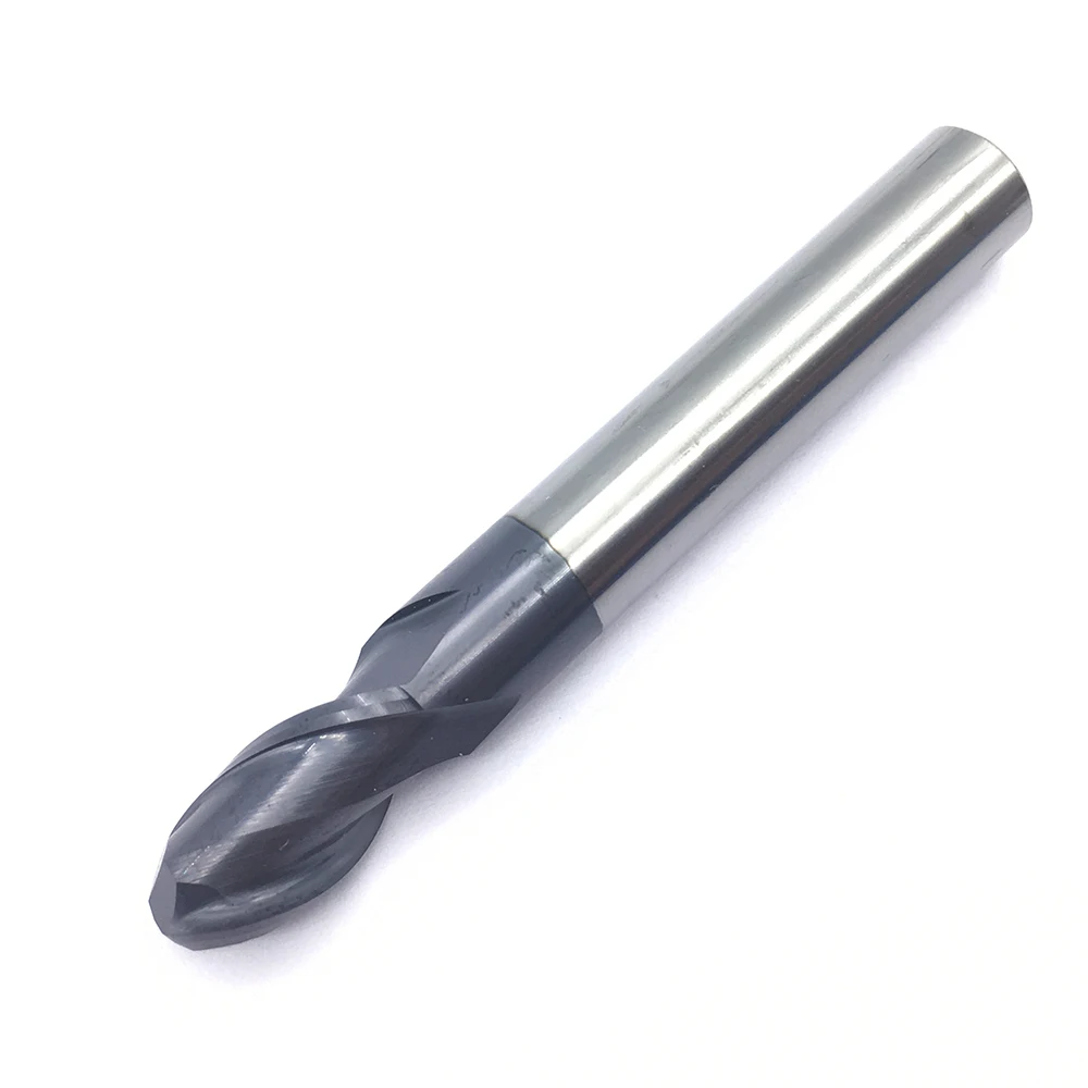 1PC R4.0XD8X60L 2 ขลุ่ย HRC50 ทังสเตนสตีลบอลปลายจมูกเครื่องกัด CNC เครื่องมือตัดคาร์ไบด์ทึบ Ball จมูก