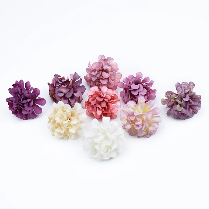 20Pcs Mini Silk Carnation Artificial Flowers Home Decor Accessories Crafts Diy Gifts Candy Box Scrapbooking Decorative Wreath