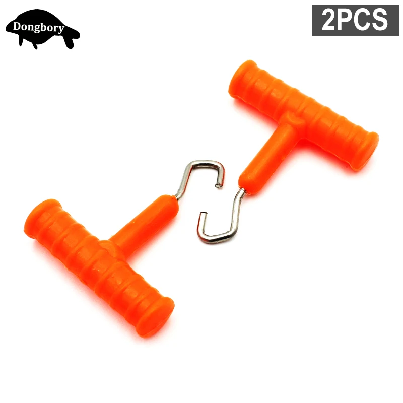 2PCS ปลาคาร์พเครื่องมือตกปลาปลาคาร์พ Rigs Knot PULLER Hook Line Knot PULLER สแตนเลสสตีล RIG Knot เครื่องมืออุปกรณ์ตกปลา